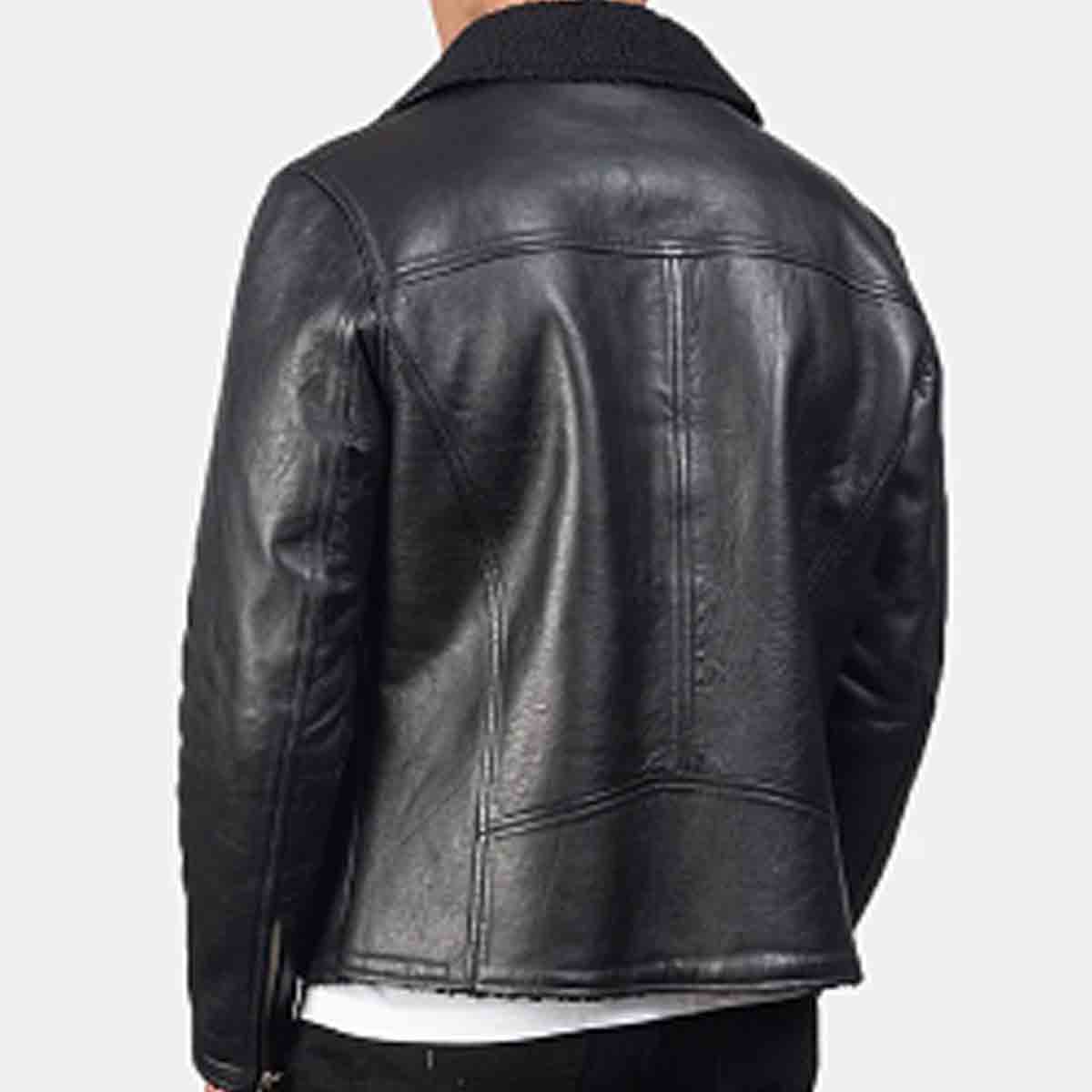 Charcoal Chill Fur Leather Jacket