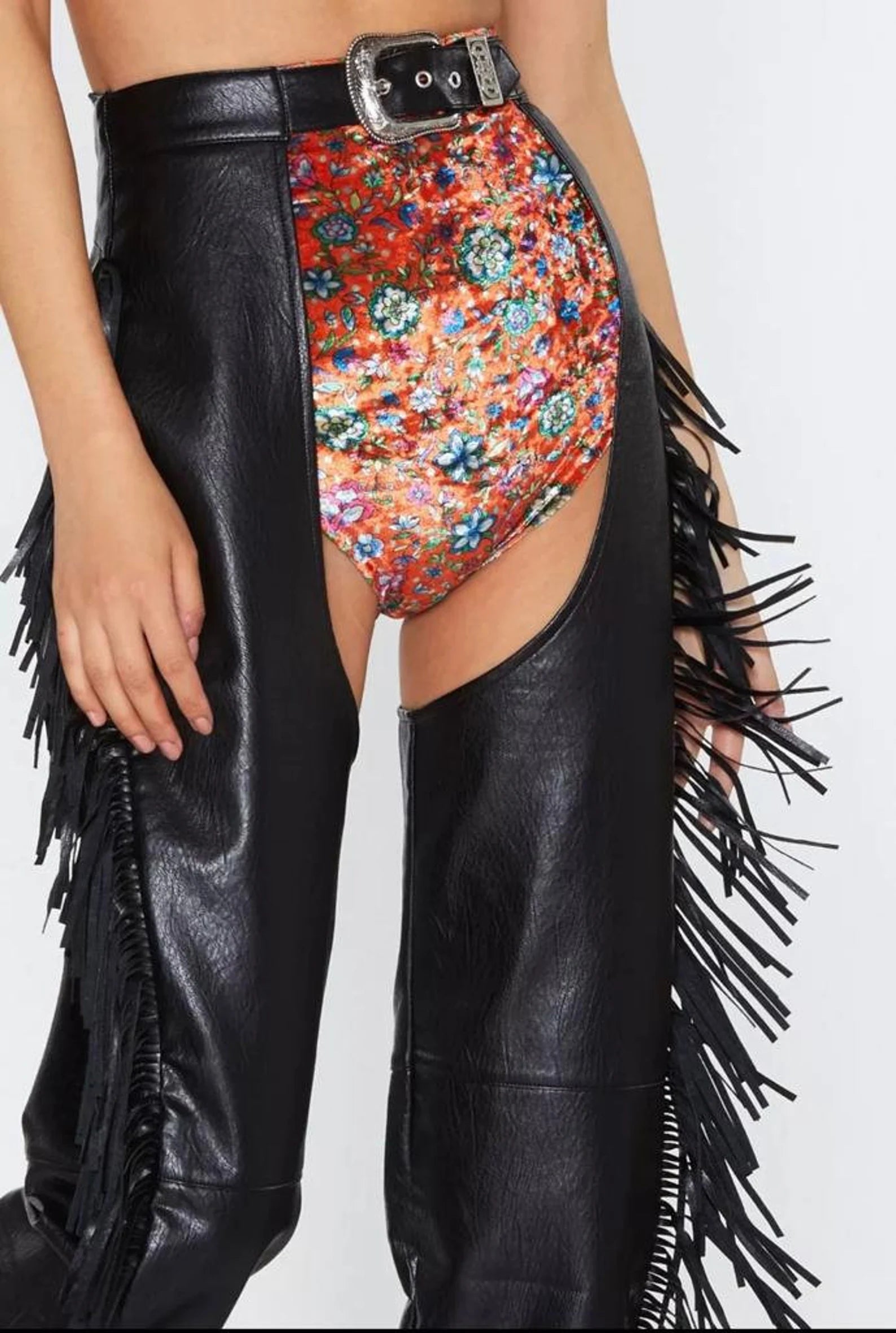 Women's Hand Crafted Native American Style Suede Leather Pant Rodeo Style Ladies Chap Western Buck Suede Gifts For Her