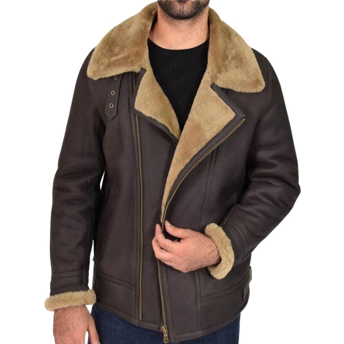 Masculine Majesty Fur Leather Jacket